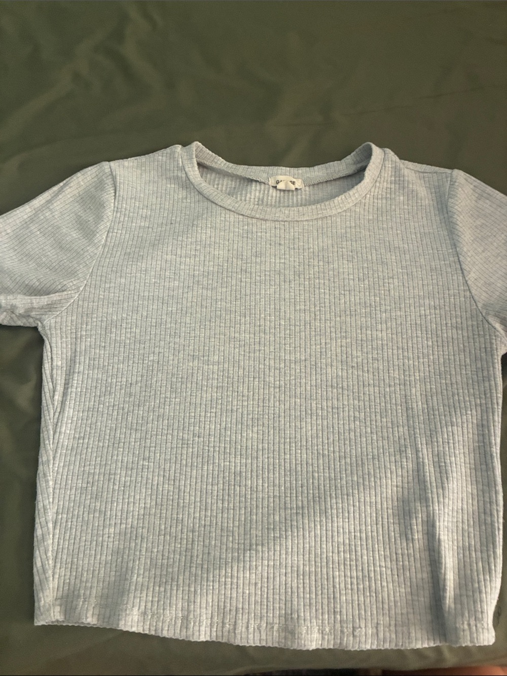 Garage grey Ribbed Short Sleeve Tee